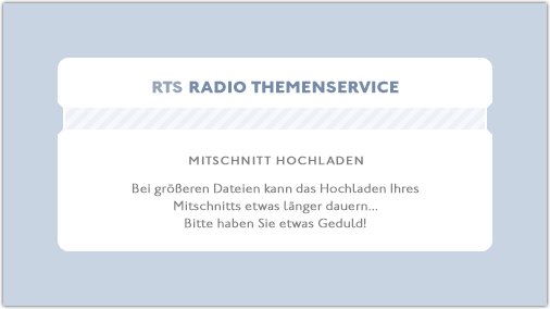 Bitte etwas Geduld!
